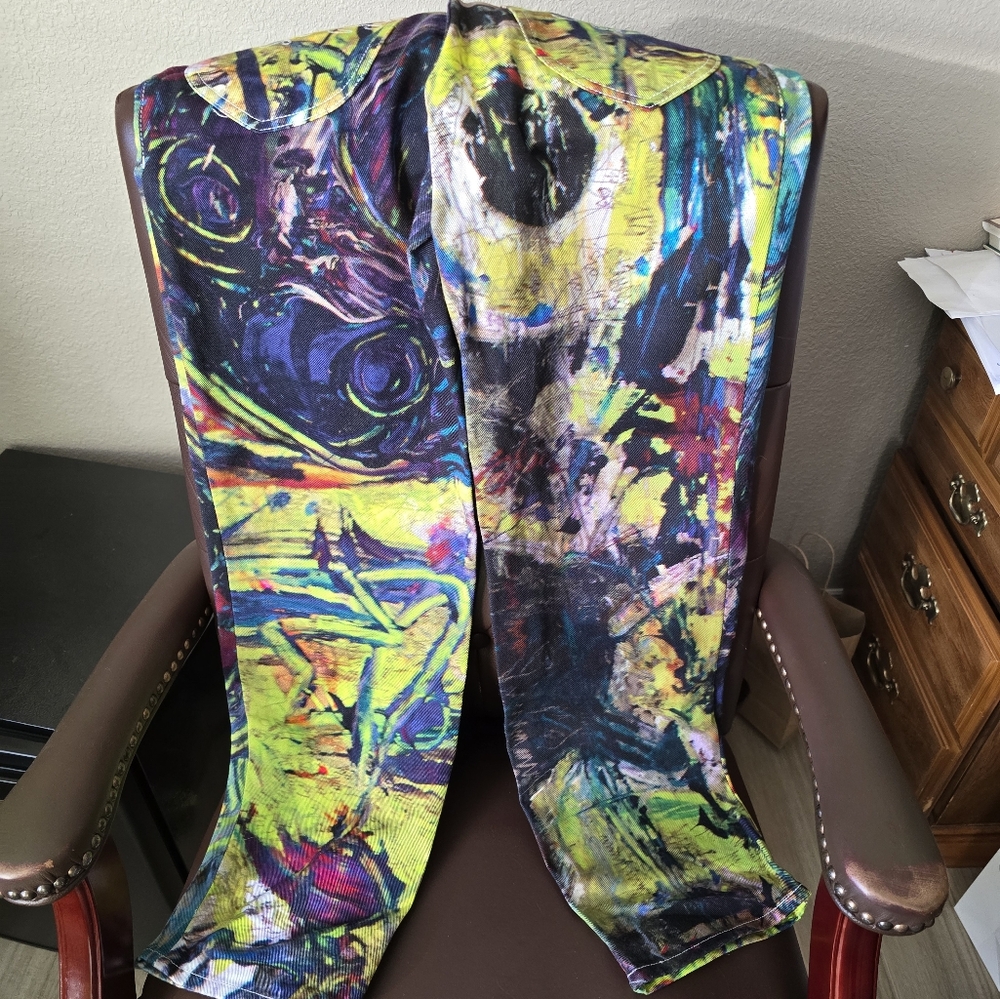 Charles Jeffrey Loverboy artsy paint jeans, size 28 - Picture 6 of 7
